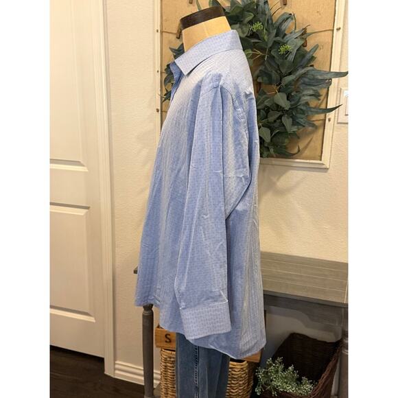 ENGLISH LAUNDRY Blue Cotton/Spandex Button Down Shirt 17 1/2 XXL 2XL - Picture 6 of 11